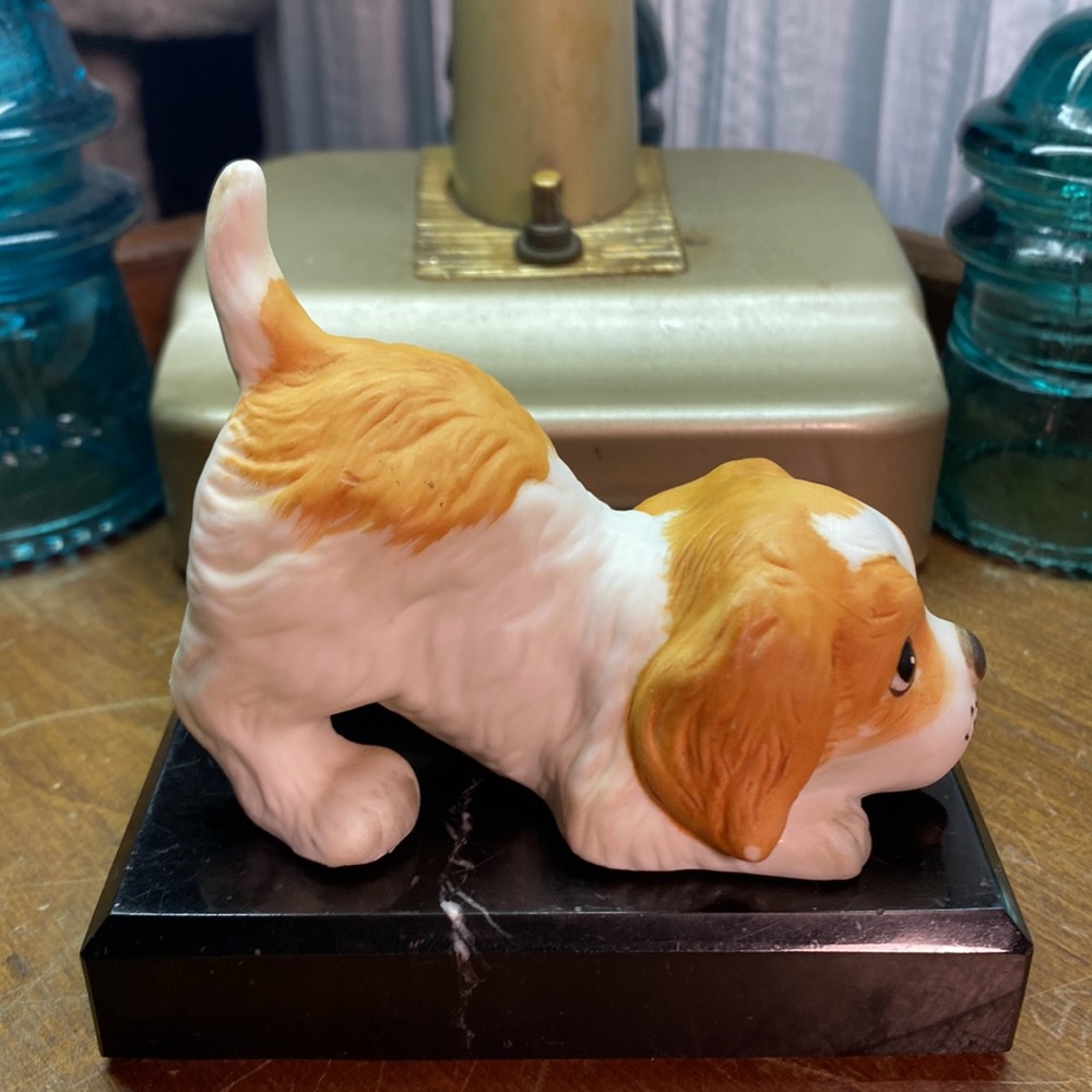 2 Vintage Homco Spaniel Dog Puppy Figurines Ruff and Tuff #1407 Home Interiors - Picture 3 of 12